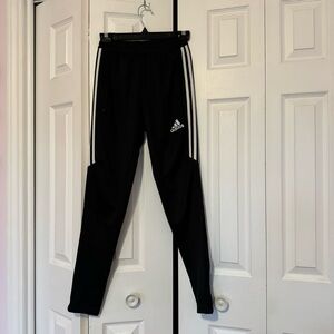 adidas Black Track Pants with White 3-Stripes